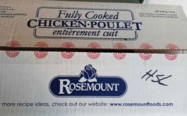 Canada thu hồi sản phẩm thịt gà hiệu Rosemount nhiễm khuẩn Listeria