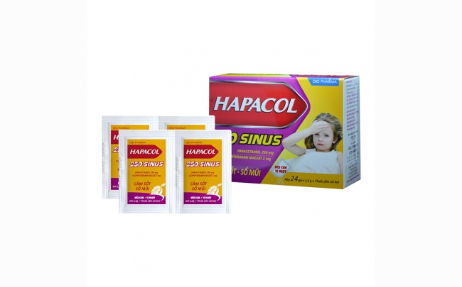 Thuốc Hapacol 250 Sinus: Chỉ định, chống chỉ định, cách dùng